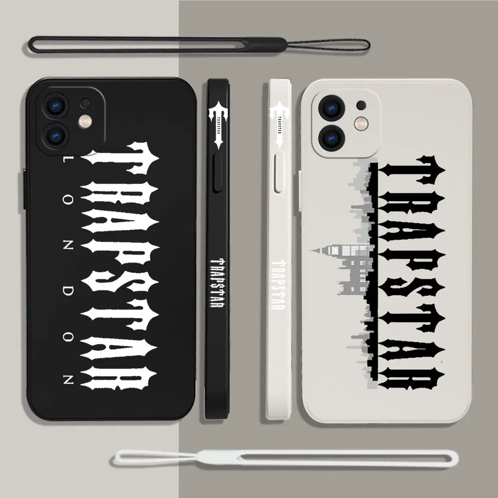 

Trapstar London Brand Phone Case For Xiaomi Redmi Note 12 11 11T 10 10S 9 Pro Plus 10C 9A 9C K40 K50 K60 4G 5G With Hand Strap