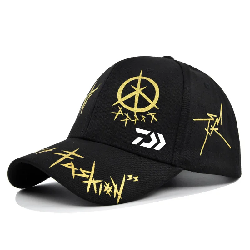 

Men's Outdoor Sports Printing Fishing Cap Climbing Baseball Caps Windproof Caps Sunshade Adjustable Cap Sunscreen Fishing Hats