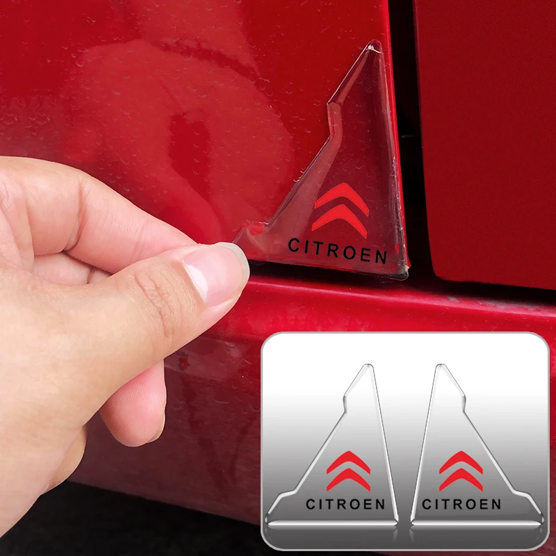 

2 шт., автомобильные наклейки на дверные углы Citroen C1 C2 C4 C4L C5 C3