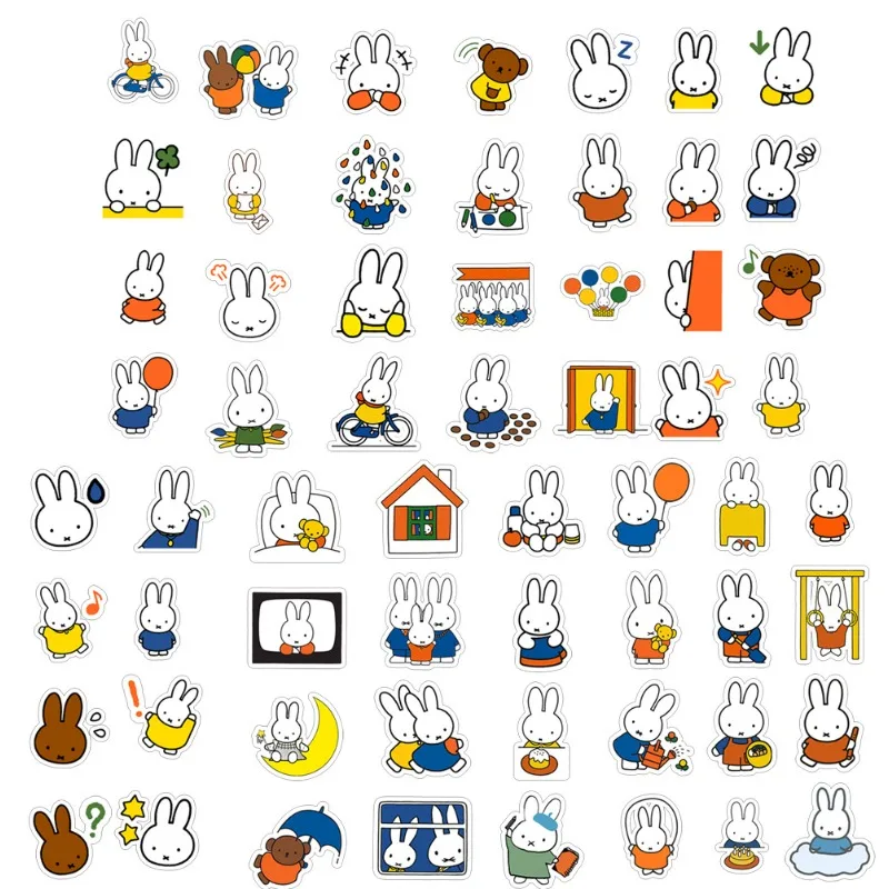 60 шт. наклейки Miffy с рисунком граффити