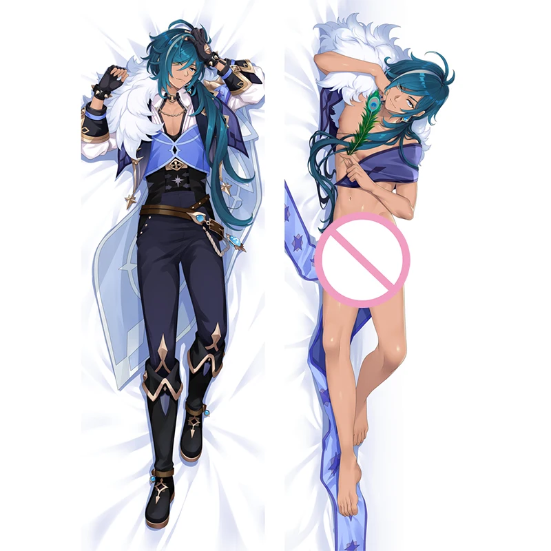 

Hot Game Genshin Impact Cartoon Kaeya Dakimakura Pilow Hugging Body Pillowcase Sofa Cushion Home Decorative X'mas Gift