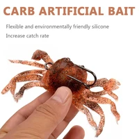 silicone simulation crab bait 8cm34 5g with hook soft bait sea fishing bait fishing accessories sinking depth 1 3 meters