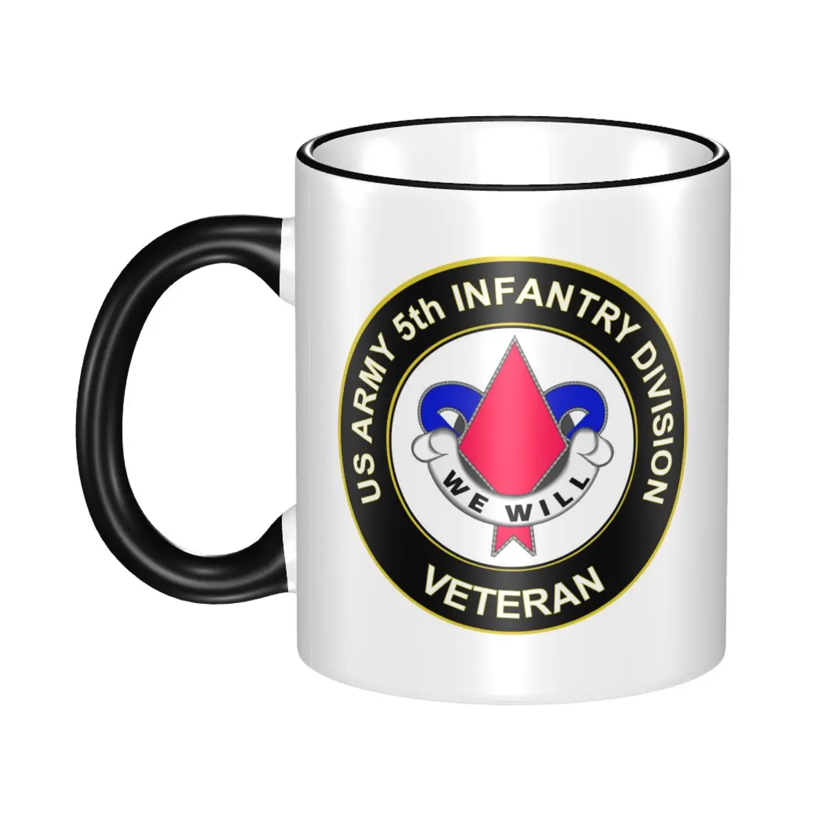

Керамические кофейные кружки, чайная чашка, американская армия, 5-й пехотный блок, крест-Ветеран, лучший подарок для ваших друзей