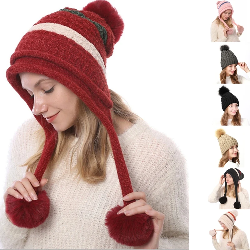

1 Piece Heated Beanie Hat Women Winter Beanie Hat For Skiing Camping Hunting Black A