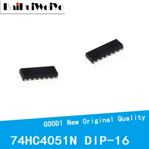 10PCS/LOT 74HC4051N SN74HC4051N CD74HC4051E DIP-16 Multiplexer Demultiplexer New Good Quality Chipset