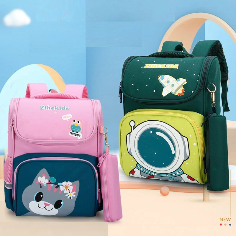 

British Style School Bags Children Backpacks For Boys Girls Cartoon 3D Primary School Students Backpacks Kids Satchels Knapsack