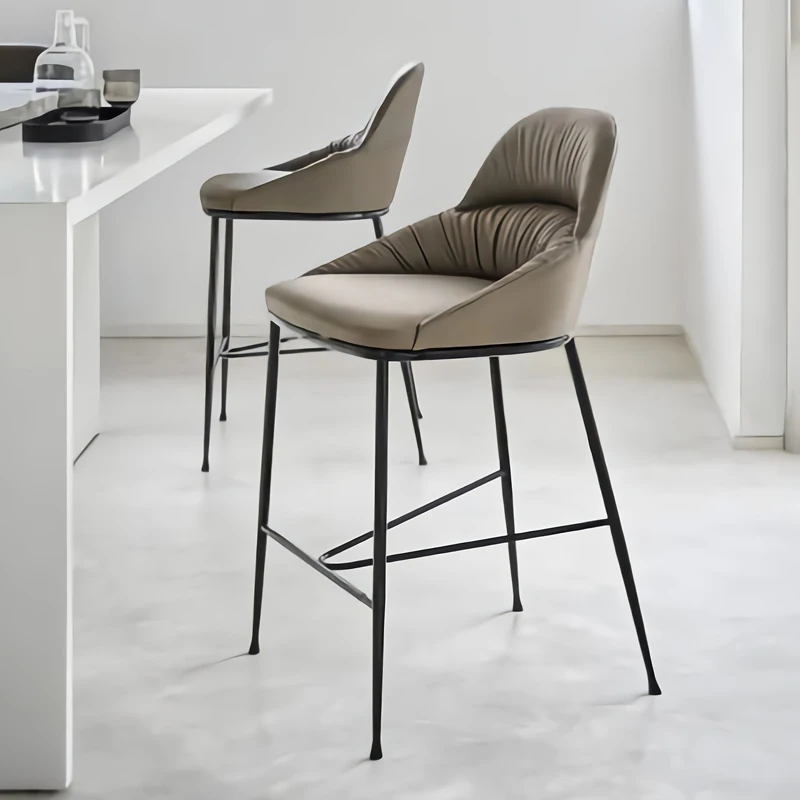 

Leisure Designer Bar Chairs Nordic Office Metal Luxury Throne Bar Chairs Vanity Modern Krzesla Barowe Library Furniture XY50BC
