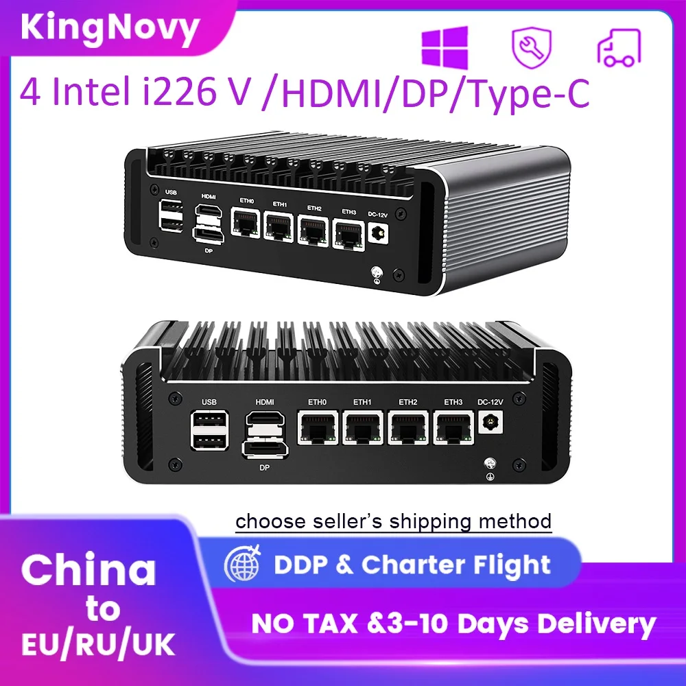 2022 New 2.5G Firewall Soft Router 11th Pentium N6005 N5105 4x Intel i226 Nics 2*DDR4  2*NVMeFanless Mini PC OPNsense VPN Server