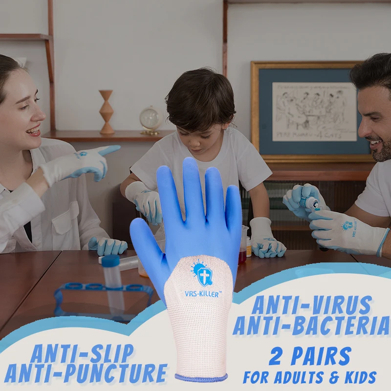Антивирусные перчатки JDL для детей и взрослых использования на кухне с синей
