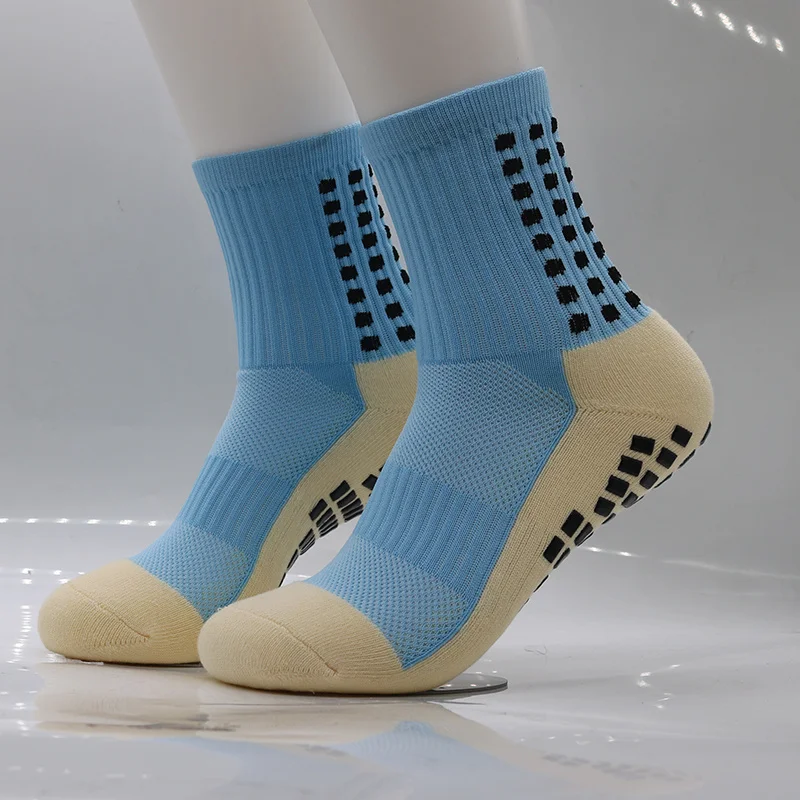 

cup 2023 New style TS football socks round silicone suction grip anti-slip football socks sports men women baseball rugby socks