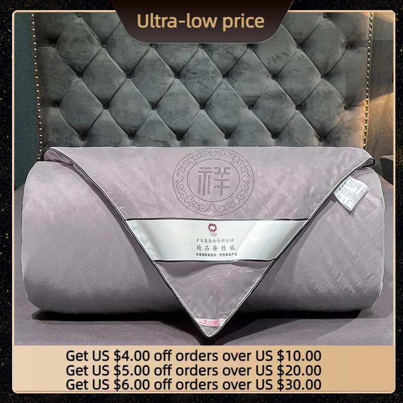 

Silk quilt cotton summer cooling 100% mulberry silk winter cotton air conditioning can be machine washable double thickened spri