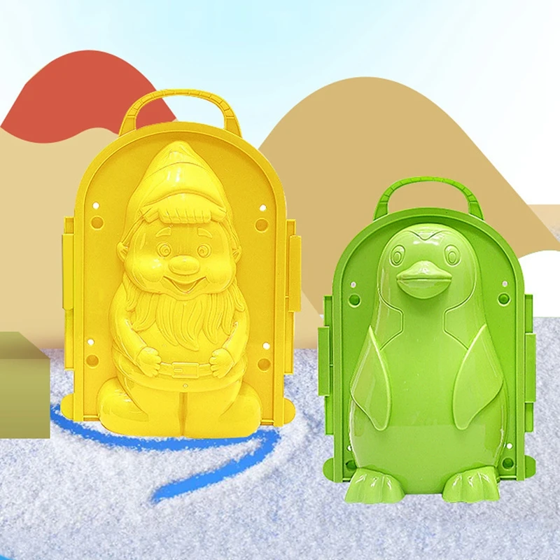 

Зимняя форма для снега, симпатичная форма 3D, прочная форма для кошек, медведей, пингвина, Санта-Клауса, форма для песочника из АБС-пластика, и...