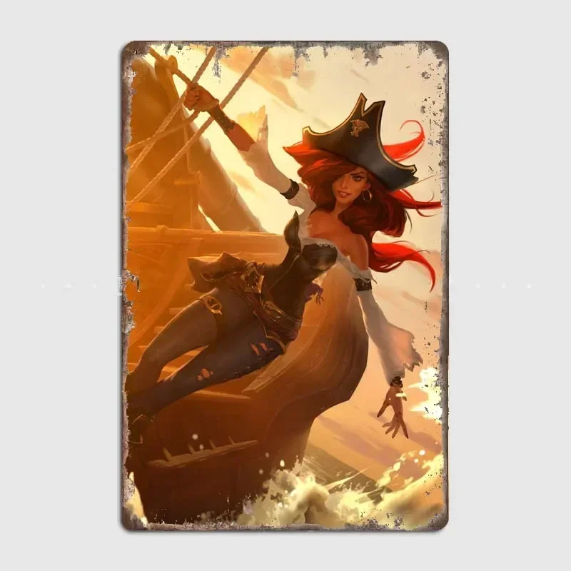 Классическая Жестяная Табличка Лига Легенд Bounty Hunter декоративный настенный знак