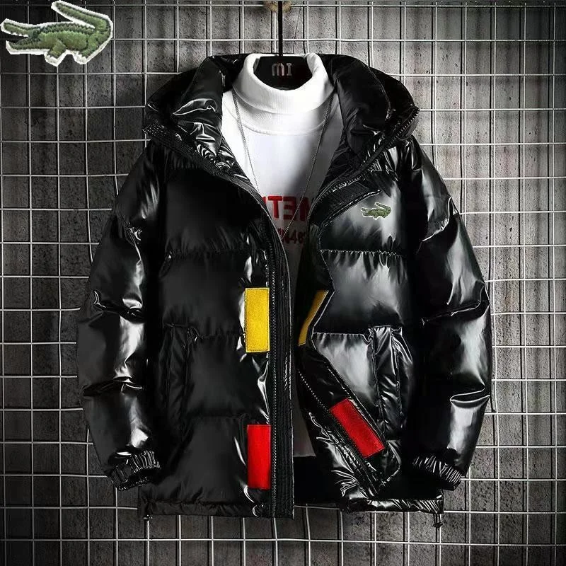 Embroidery CARTELO Winter Glossy Bomber Jacket Cotton-Padded Clothes Men Waterproof Parkas Fashion Korean Streetwear Zip Up Coat