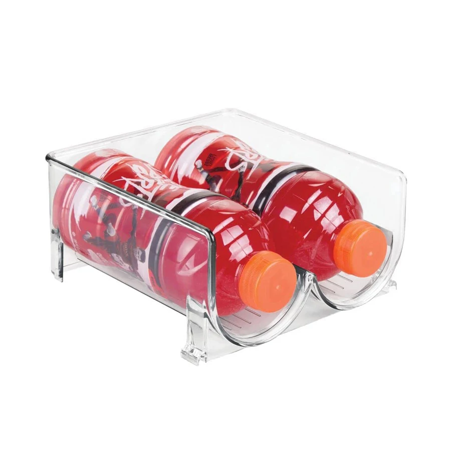 

Clear Refrigerator Bottle Holder Stackable Plastic Wine Rack Storage Organizers for Fridge, Cabinet, Pantry, Kitchen Countertops