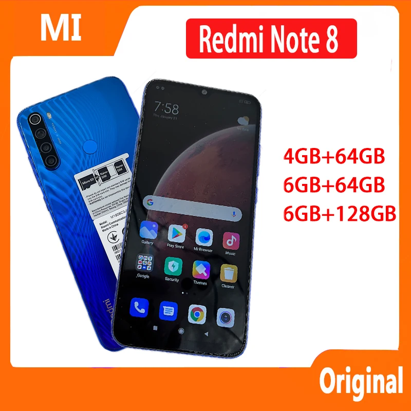 

Смартфон Xiaomi Redmi Note 8, Snapdragon 665, 48 МП, 4000 мАч, 18 Вт, быстрая зарядка