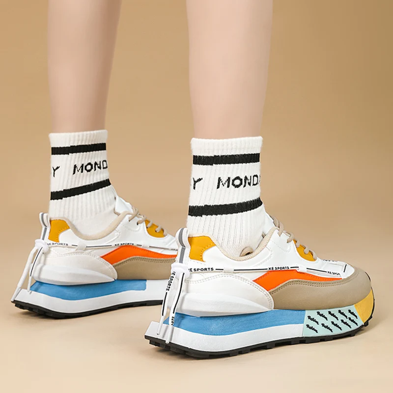 Женские кроссовки на платформе повседневная обувь для тренировок Беговая