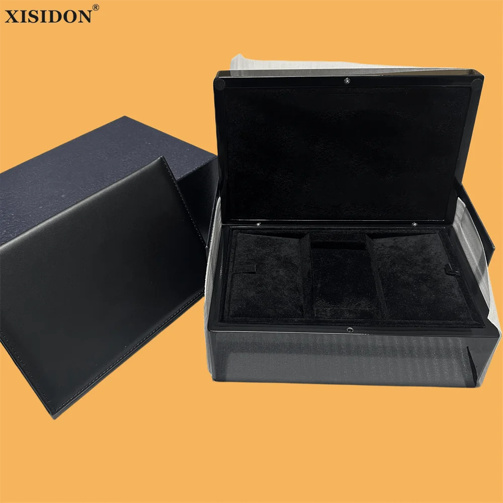 

Factory Supplier Fm Luxury Original Black Piano Paint Wooden Watch Box Inside Black Velvet And Custom AAA Watches Gift Case