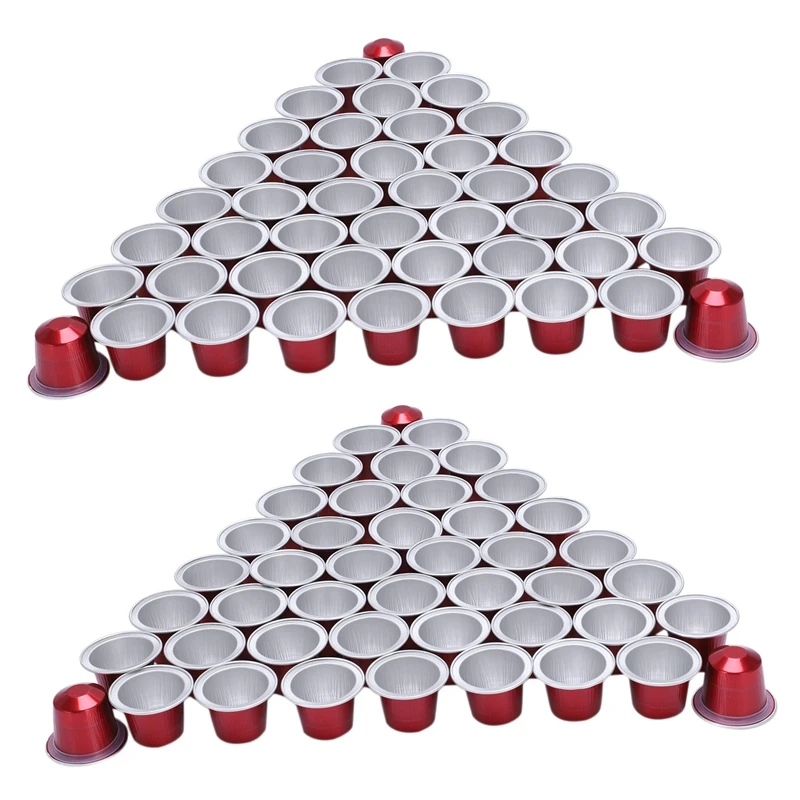 

Top Sale 100 Sets Refillable Coffee Capsule Cup Disposable For Nespresso Pod For Nescafe Automatic Coffee Machine Food Package