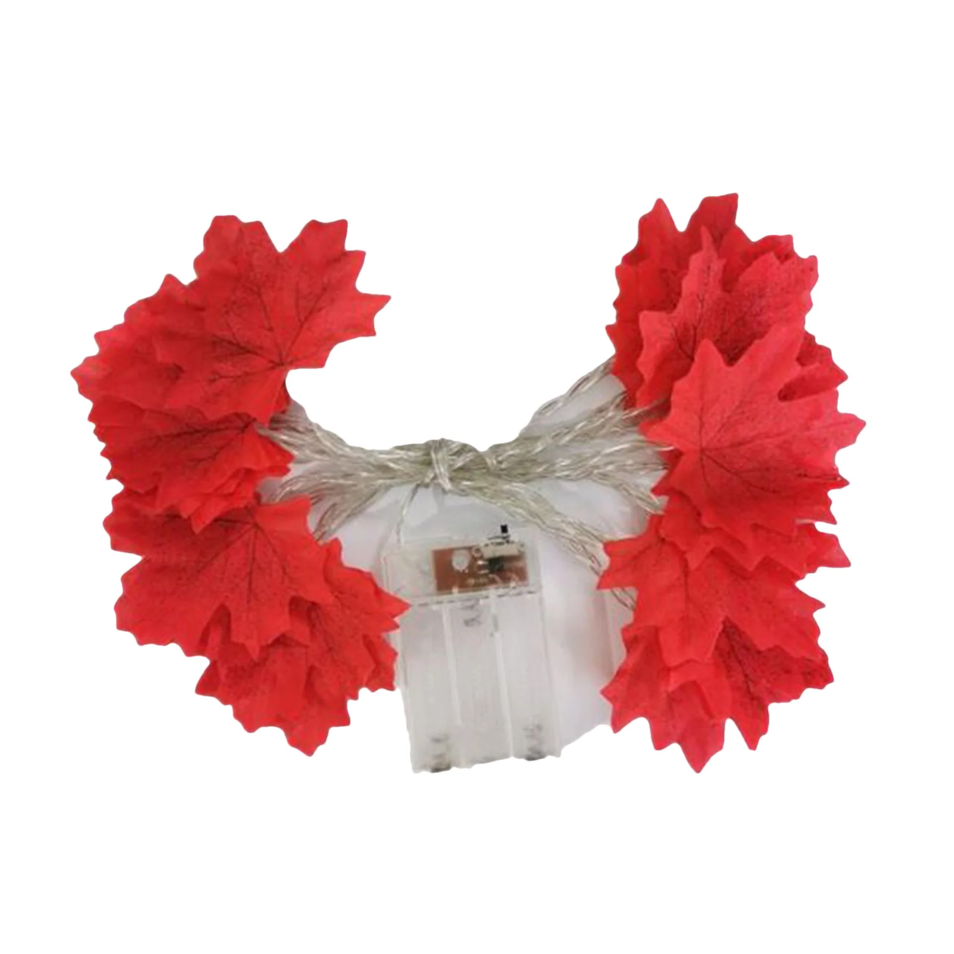 

1,5 м 10 светодиодов/3 м 20 светодиодов/6 м 40 светодиодов-светодиодный светильник с кленовым листом, подходит для внутреннего украшения на Хэллоуин, День Благодарения, Рождество