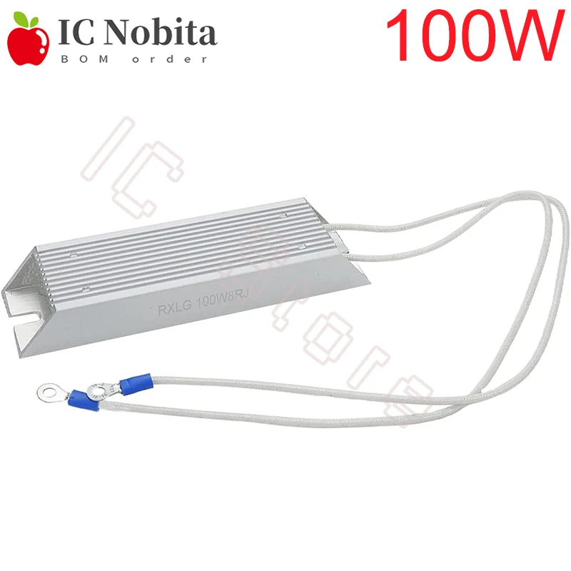1 шт. RXLG тормозной резистор с алюминиевым корпусом 100 Вт 10RJ 20RJ 30RJ 40RJ 50RJ 75RJ 100RJ 150RJ 300RJ