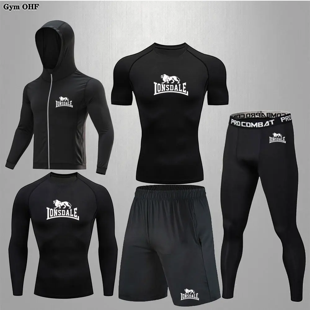 Купи MMA Mens Running Fitness Training Sportswear Gym Jogging Stretch Training Tights Men's Football Training Quick-Drying Sportswear за 1,514 рублей в магазине AliExpress