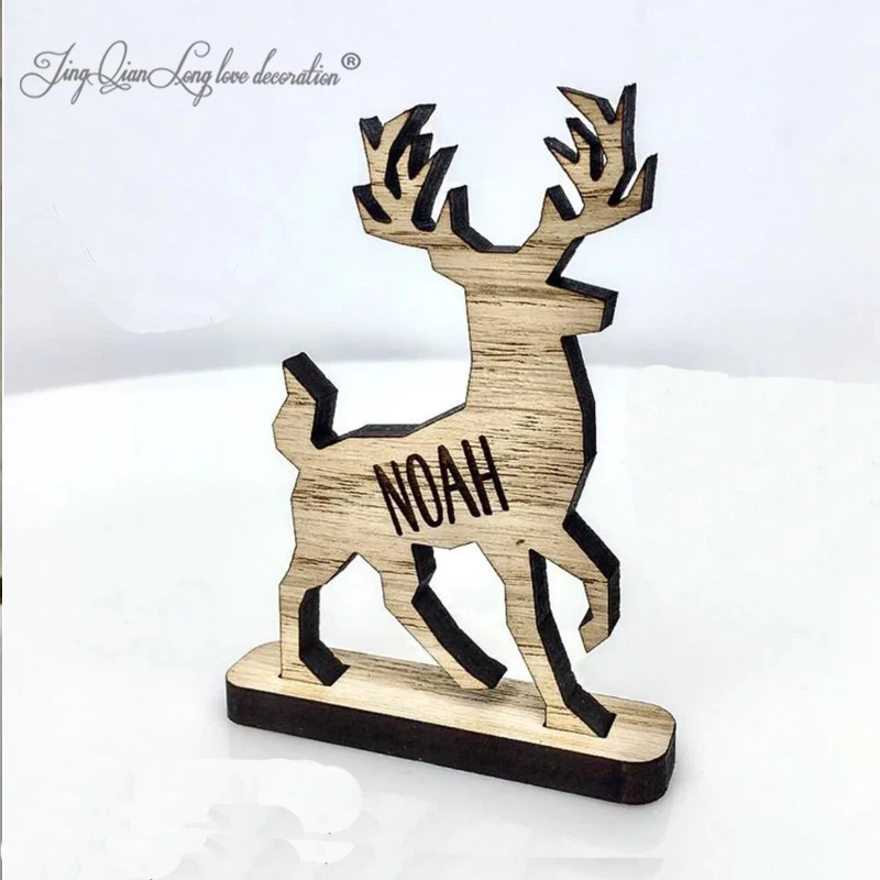 

Christmas Personalised 2022 Reindeer decorations Stag Place Names