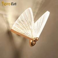 modern minimalist butterfly led wall lamps nordic style indoor wall lamps living room lights ac85 265v luxury wall lightings