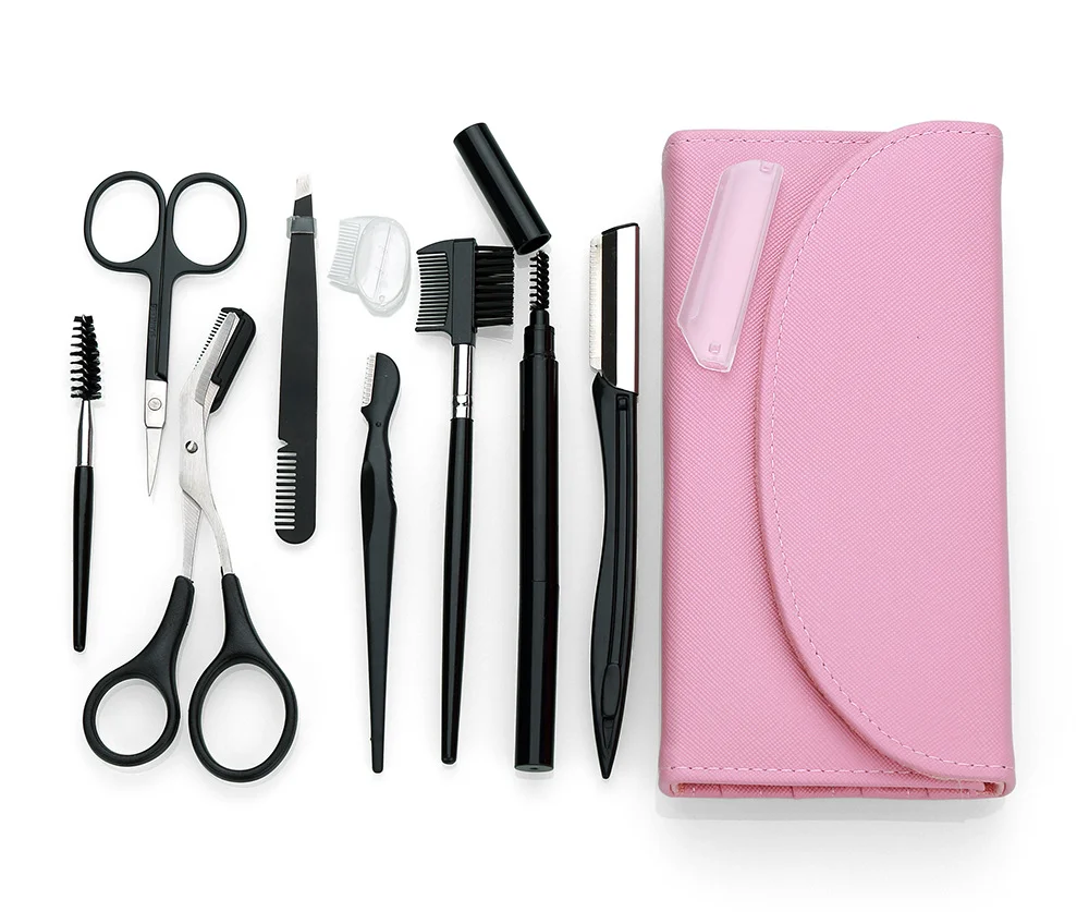 

Makeup scissors 8 in 1 Multi-function suit 3 color options metal tools Special for eyebrows