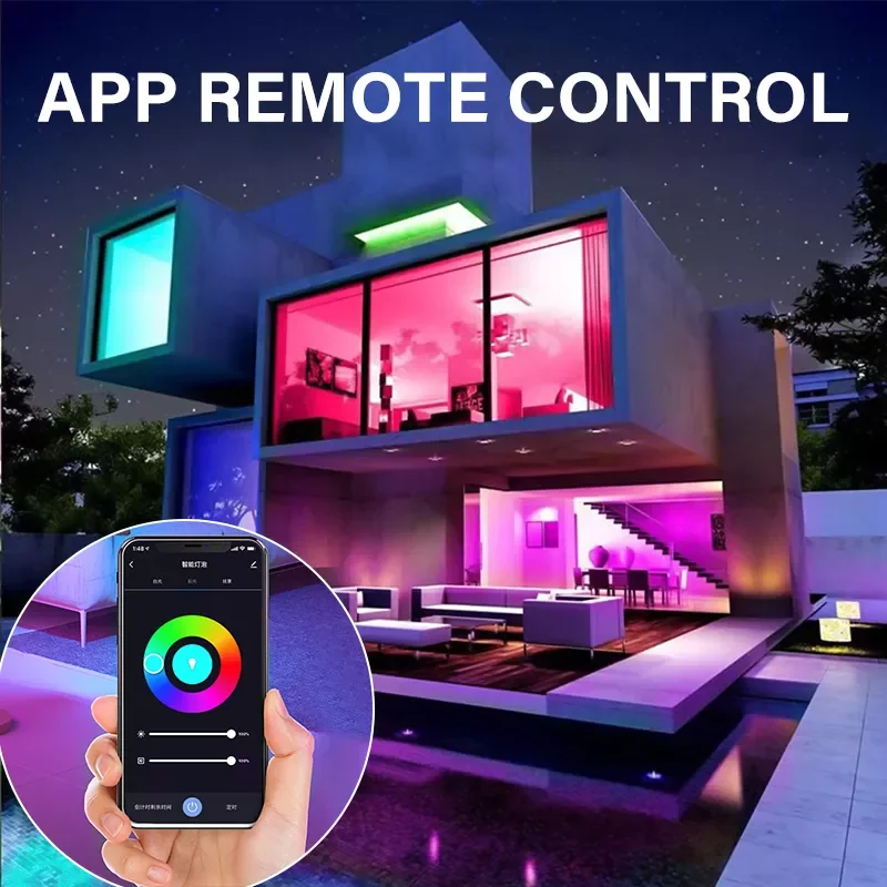 Умный светильник B22 E26 E27 с Wi-Fi, 15 Вт, светодиодный RGB-светильник, работает с AlexaGoogle Home, 85-265 в, RGB + белый, с регулируемой яркостью, с функцией тайм... (art.: 3920bdab68dde) - 3920bdab68dde