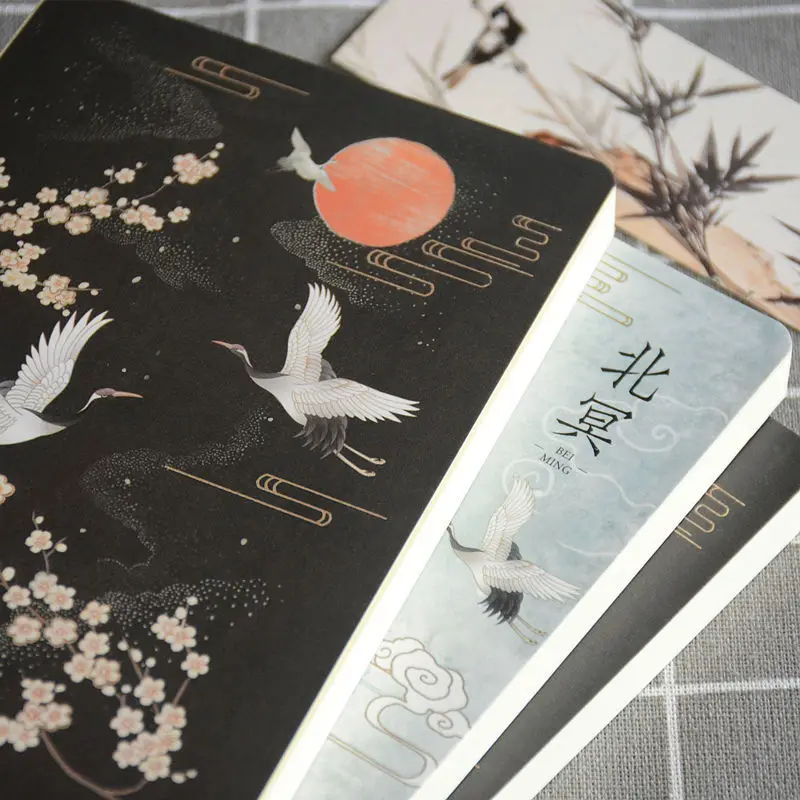 

Thickened Sketch Book Chinese Style Retro Notebook A5/B5 Large Sketch Book Drawing Book Blank Page Book