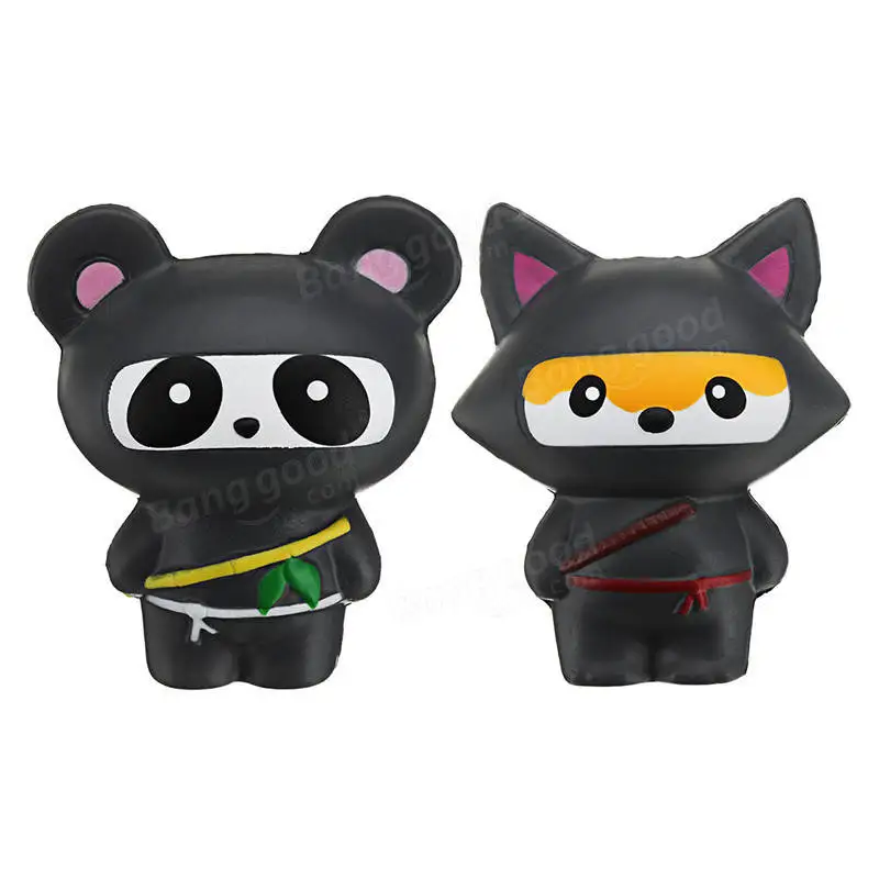 

Simulated Ninja Panda Ninja Fox 14cm Cute Jumbo Squishy Ninja Cat Fox Panda Scented Super Slow Rising Kids Toy Gift