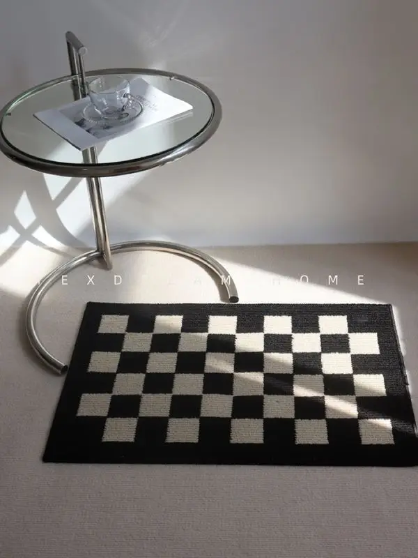 

Коврик для шахматной доски, винтажный домашний вход, вход, прикроватный коврик, напольный коврик для ванной комнаты