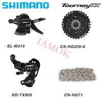 shimano tourney mountain bike cs hg200 8 freewheel sl m315 8 shift lever iamok rd tx800 8 speed derailleur kit bicycle parts