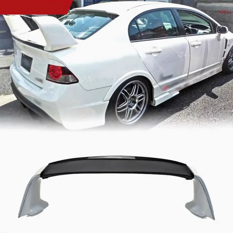 

Задний спойлер из углеродного волокна в стиле FE с ножкой из стекловолокна для Honda 06-11 Civic FA1 FD1 FD2 Тюнинг Багажник Крыло Губа Стенд Кронштейн