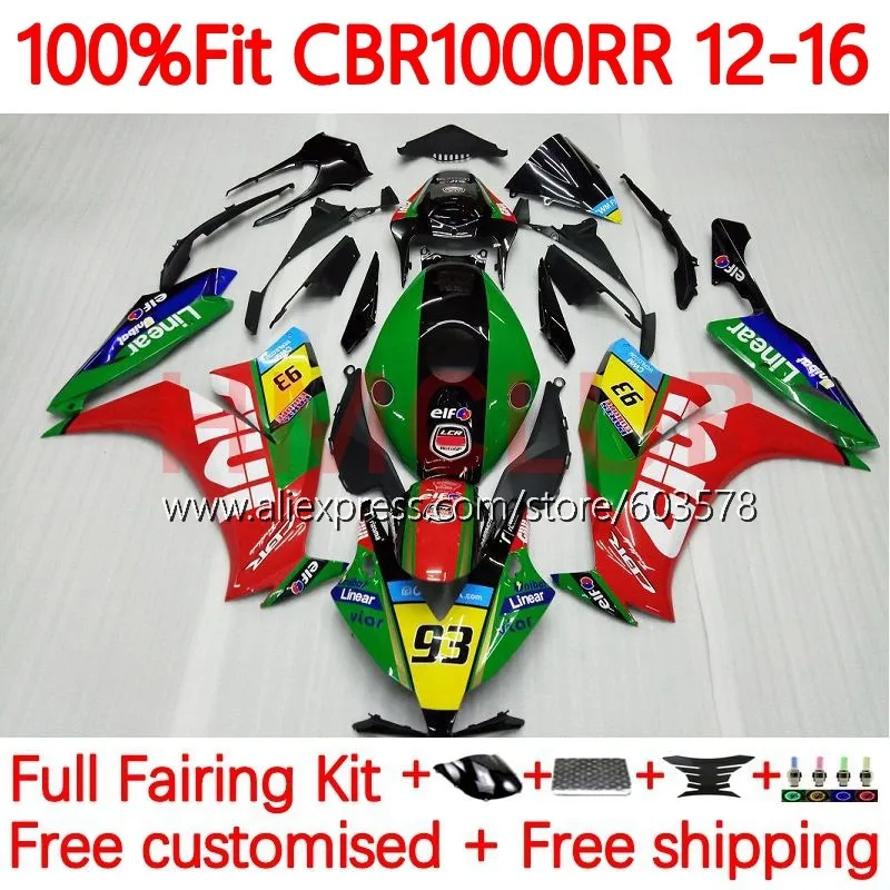 

Инъекция для HONDA CBR1000 CBR 1000RR 1000 RR CBR1000RR 2012 2013 2014 2015 2016 12 13 14 15 16 Обтекатели 112No.7 зеленый красный blk
