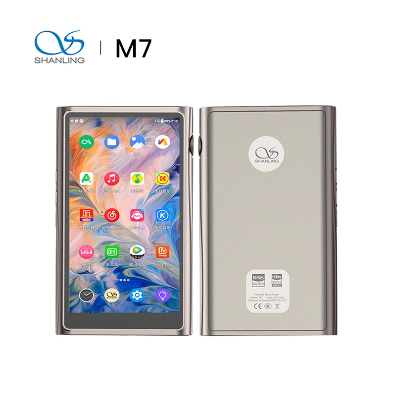

SHANLING M7 Dual ESS ES9038PRO DAC Portable Hi-Res Music Player Bluetooth MP3 Headphone Amplifier MQA 16X DSD512 PCM 32/768khz