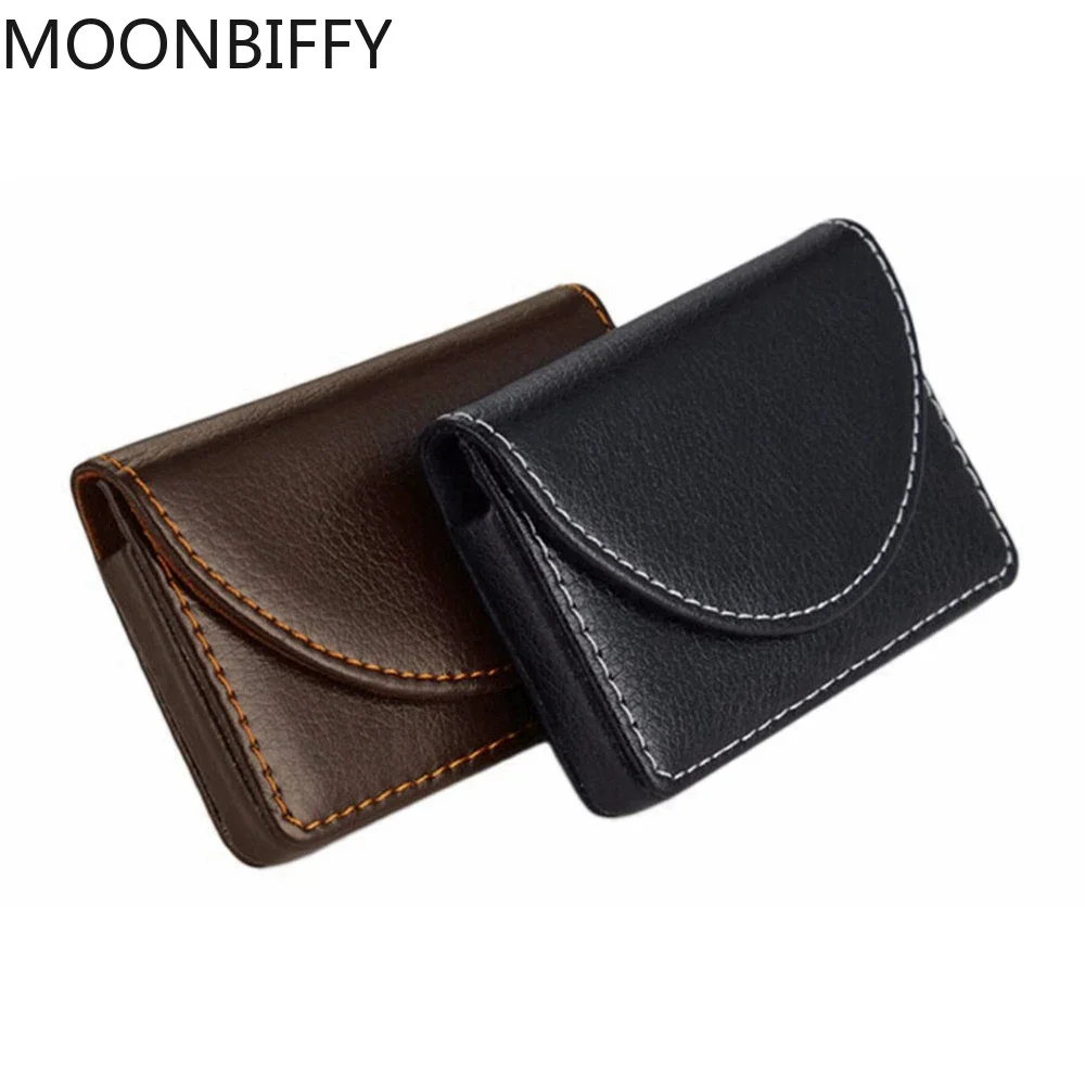 Мужская деловая папка для кредитных карт кожаный вместительный держатель из