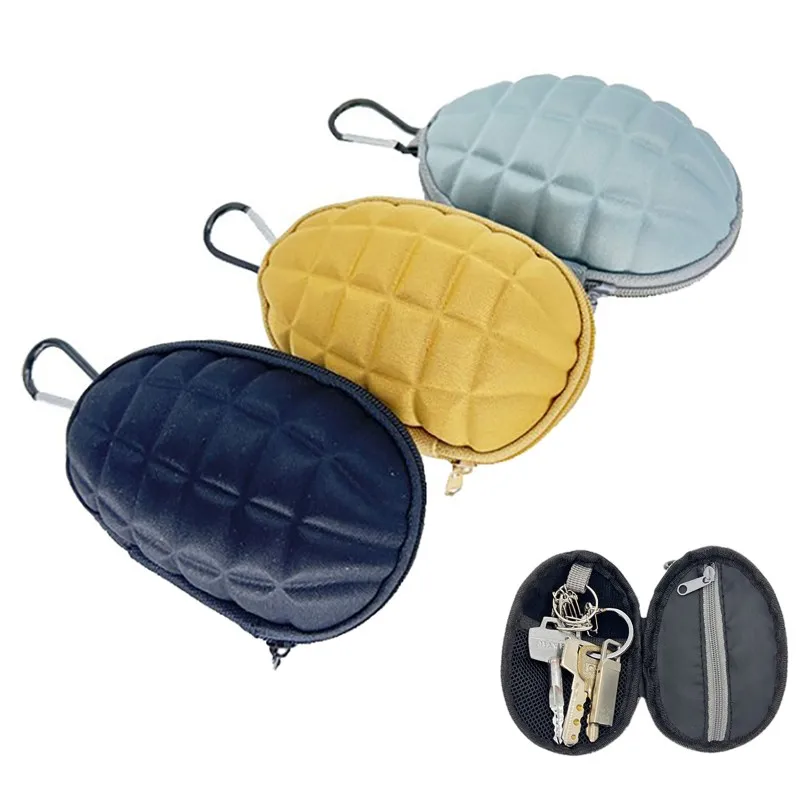 

Креативный мини-кошелек из ткани Оксфорд на молнии в форме гранаты для автомобильных ключей, кошелек для монет, сумка, брелок, держатель, кошелек для мелочи, карман для денег