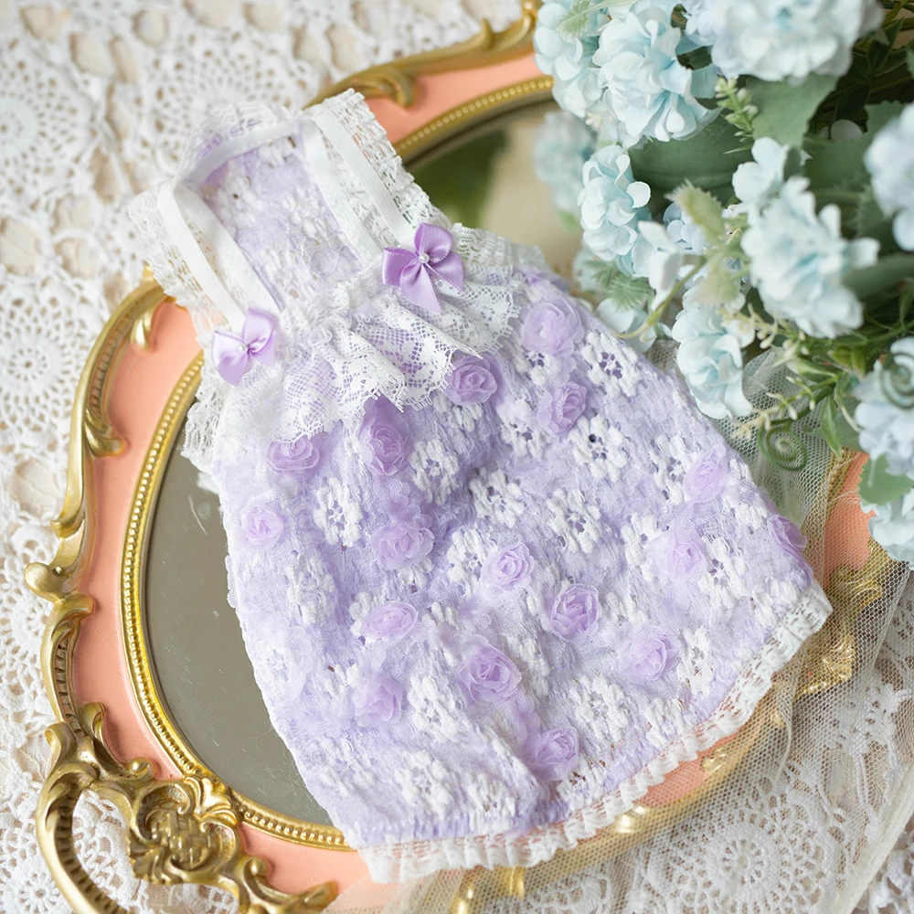 

Новая кружевная кофта для домашних животных на весну и лето, одежда для маленьких собак, Тедди, Пудель Померанский, Бишон, юбка, одежда для ко...