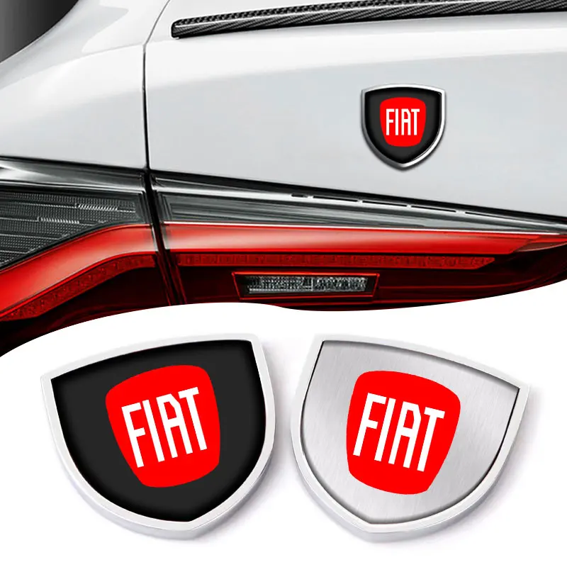 

3D Car Metal Alloy Trunk Fender Adhensive Badge Body Tailgate Displaceme Emblem For Fiat 500 Panda Punto Bravo Auto Uncut Blade