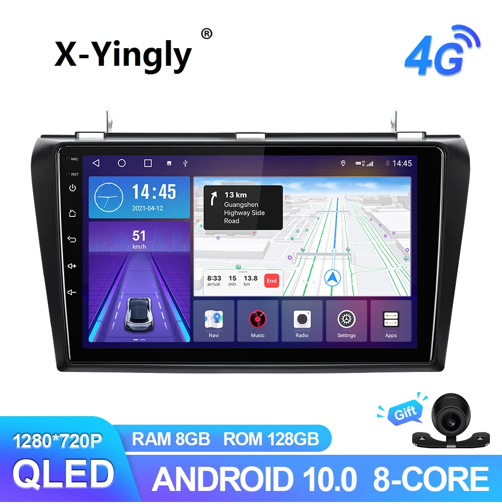 Автомобильный радиоприемник на Android 10 0 головное устройство для Mazda 3 BK Mazda3 2004-2009