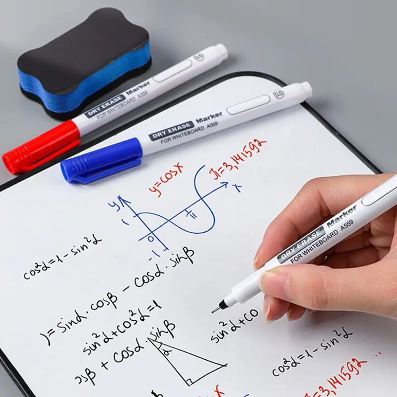 

1 шт., супер тонкая ручка 0,5 мм для сухой стирки, Офисная проверка, водонепроницаемая маркерная ручка