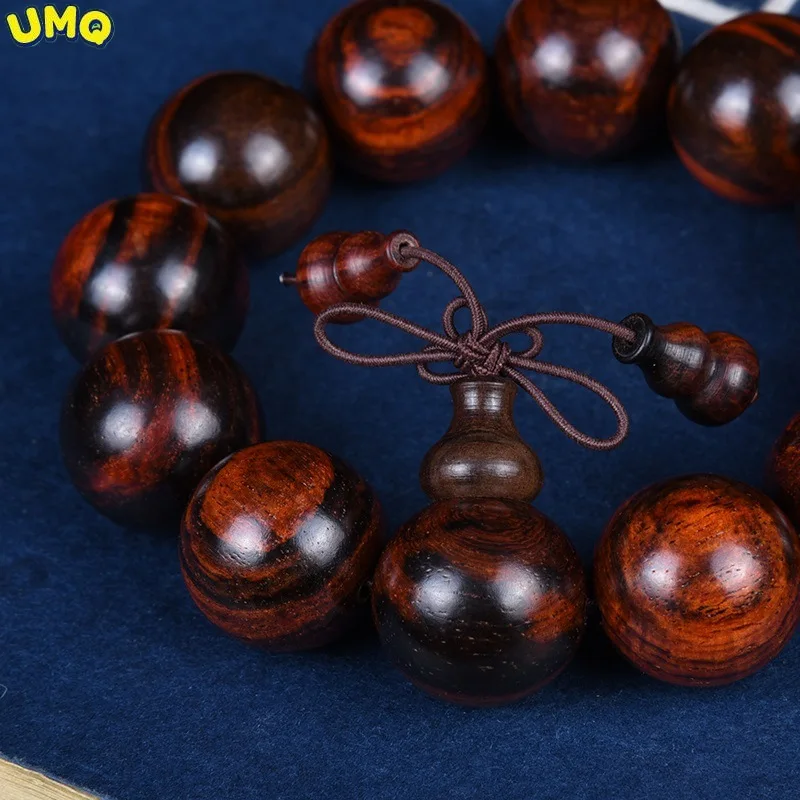 

Натуральные маленькие красные бусины в форме листа, браслет Wenwan, мужские и женские ювелирные изделия, черная ветка кислоты, бусины Будды с а...