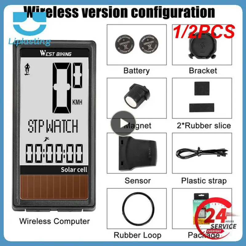 

Водонепроницаемый велосипедный Спидометр 72x36x3 мм, 1/2 шт.