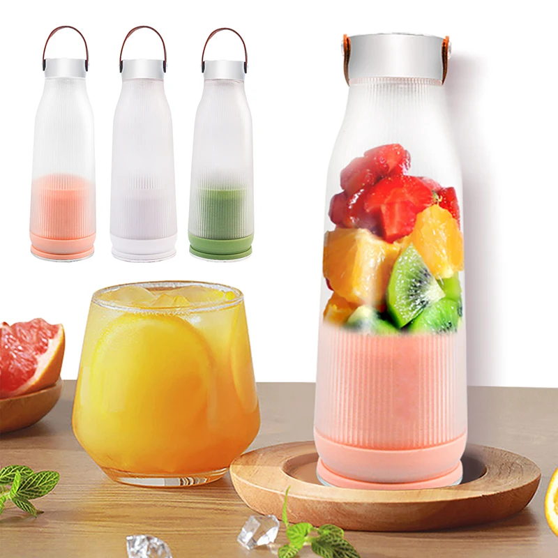 

Portable Blender Cup 40W Rechargeable Mini Juicer Cup Personal Drink Mixer 6 Sharp Blades Smoothie Blender Food Handheld Mixer