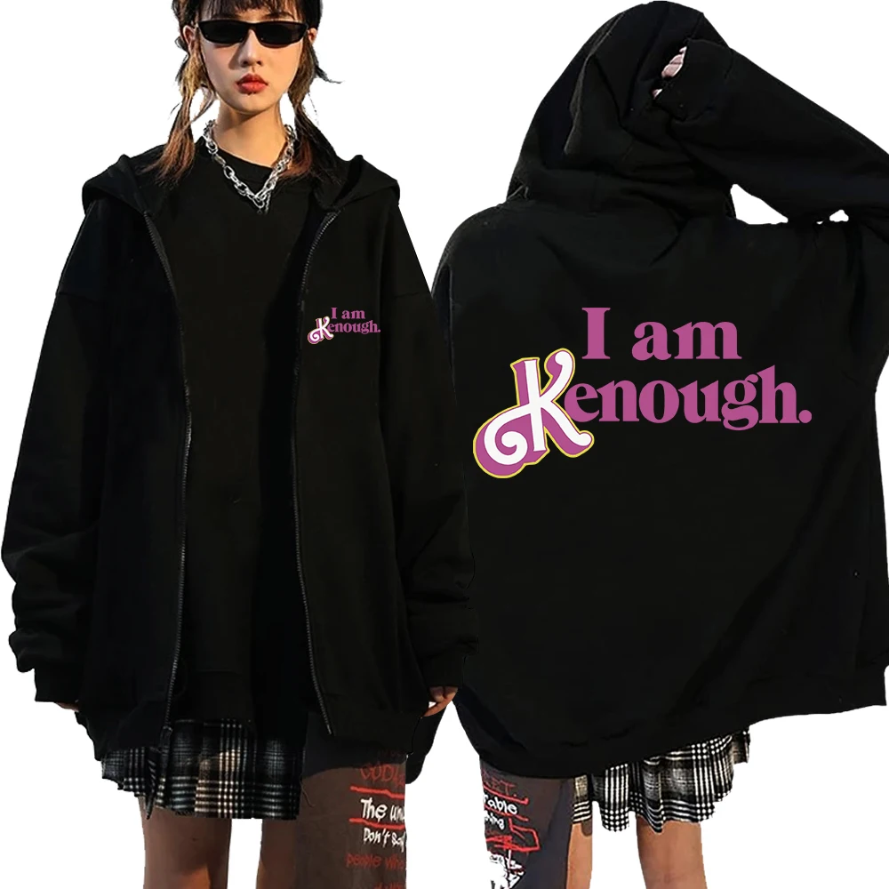 

I Am Kenough Hoodie Man Woman Harajuku Pullover Tops Sweatshirt Zip Up Hoodie