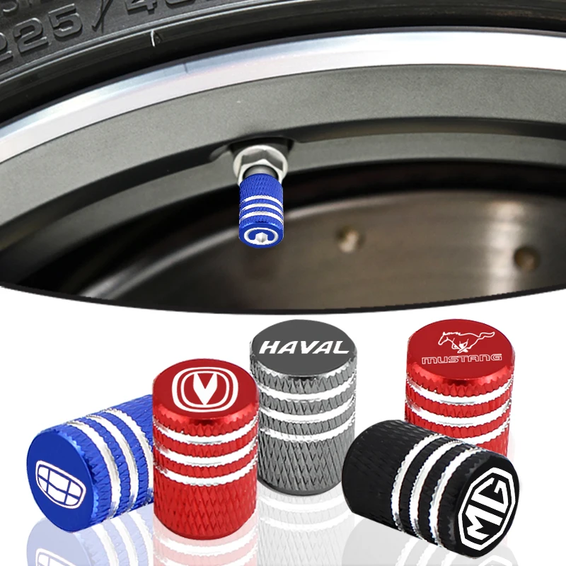 

4pcs Aluminum Alloy Car Wheel Tire Valve Caps Tyre Dustproof for Volkswagen VW Golf 4 6 7 GTI Tiguan Passat B5 Car Accessories