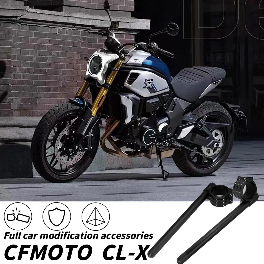 

For CFMOTO 700 700CL-X 700 CLX 700 CNC Aluminum Motorcycle Riser Handlebar Clip-Ons For High Quality Motorbike Handlebar
