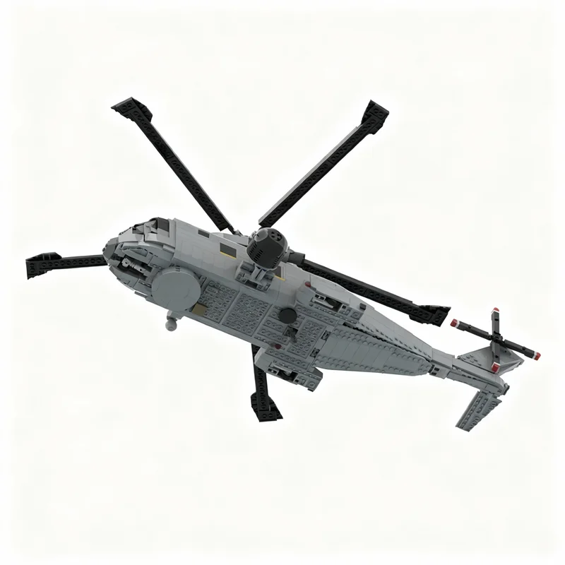Фото 2285 деталей MOC Creator Expert AgustaWestland AW-101 Merlin, модель из строительных блоков, рождественский подарок, 3D-конструктор, образовательная игра. №3
